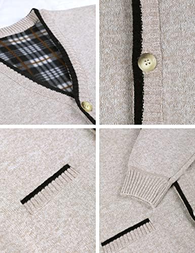 Јооку машки шал кардиганс тенок кабел за кабел плетени црни џемпер џебови