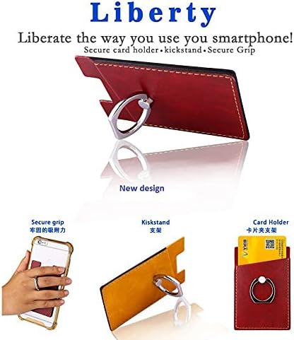 Кожен држач за држач за кредитна картичка со налепница за лепило, залепете го паричникот за задниот мобилен телефон