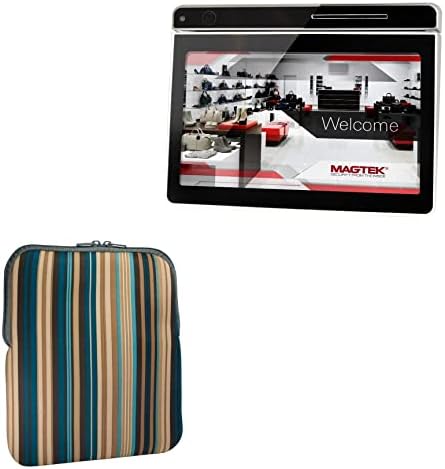 Case Boxwave Case компатибилен со Magtek Dynaglass - шик торбичка, ретро 70 -ти дизајн на неопренови лизгачки ракав за Magtek Dynaglass -
