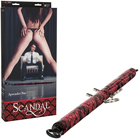 Шандал за скандали со скандал со скандал - луксузен бар за воздржаност од 36 инчи - секс играчки за парови - црвени и црни