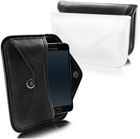 Boxwave Case Компатибилен со Nokia XL - Елита кожна торбичка за месинџер, синтетички кожен покритие дизајн на пликови дизајн за Nokia