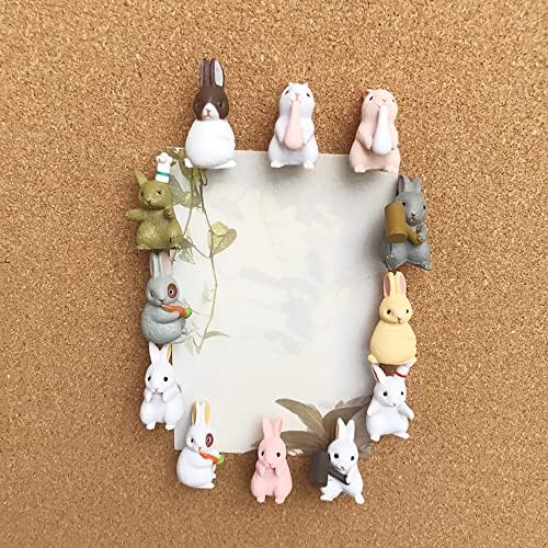 12 парчиња Прекрасни палети за зајаци со палецот Декоративни иглички за притискање симпатични патеки за фото -wallидна мапа со плочки