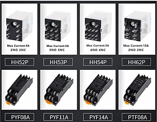 LYVI 10set Реле Со Сокет Серпентина Општо DPDT Микро Мини Електромагнетни Реле Прекинувач LED AC 110/220V DC 12/24V MY2NJ MY3NJ