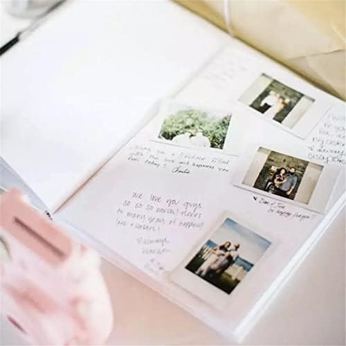 DLVKHKL Цветна венчавка Книга за книги Алтернативи, Персонализирана бела книга за гости, албум за венчавки за венчавки, дрво за печатење на дрво за печатење