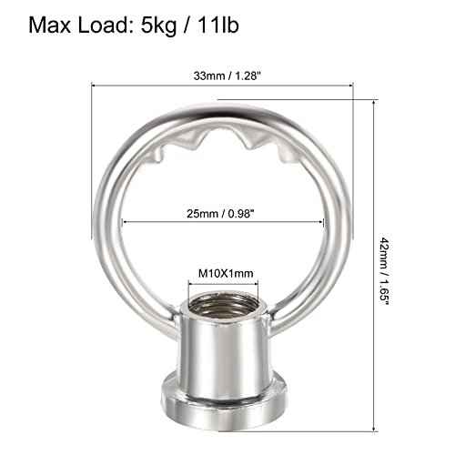 Меканикситичност орев орев 5 кг максимално оптоварување m10 прстен во форма на навој женски јамка за лустер за висечки ламба, пакет