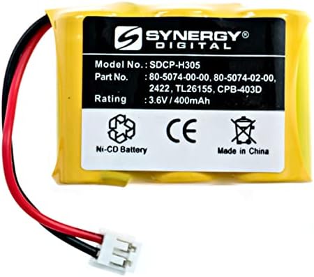 Синергија дигитална батерија без безжични телефони, компатибилна со батеријата на батеријата Ray3 Ray3 безжичен комбо-пакет Вклучува: 2