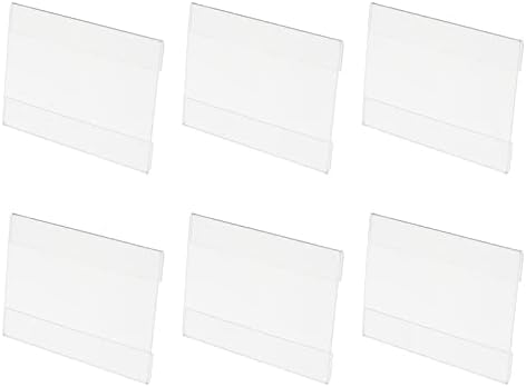 Меканисиентиот wallид за монтирање на акрилик знак, 5.9x3,9 инчи чисти пластични wallидни држачи хоризонтални акрилни рамки за канцеларии,