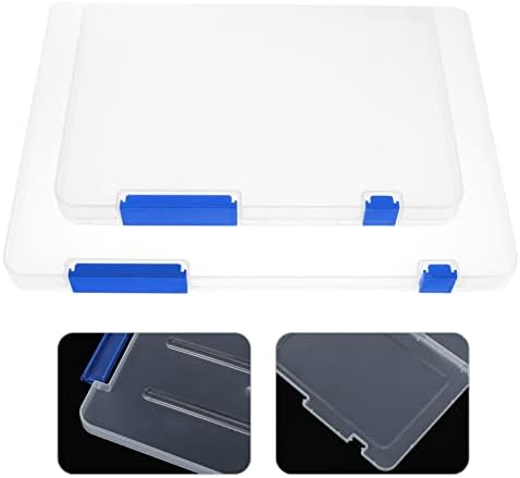 Организатор на десктоп организатор на Nuobesty Desktop 6 парчиња Clear A4 Stackable Cox Plaction Contage Canteaer A5 File Box Clear Container