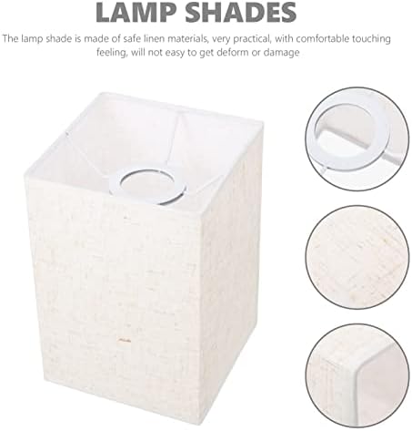 Besportble LAMP сенка 2 парчиња ламби за ткаенини за ламби за квадратни абажур за лустери за замена на светло и ламба за табели 5.5x5.5x7,86