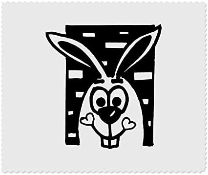 Azeeda 2 x 'Smiling Rabbit' микрофибер леќи/чаши за чистење на крпи за чистење