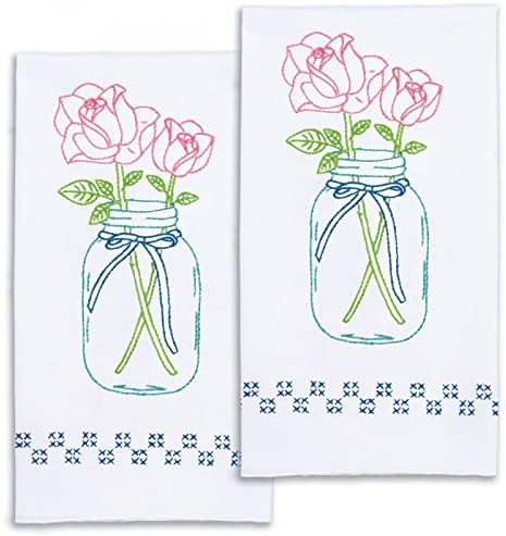 Jackек Демпси игла уметност рози декоративен пар за рачни крпи