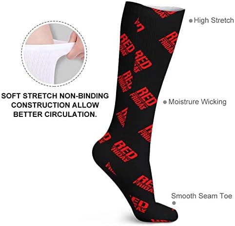 R.E.D Запомнете ги сите распоредени црвени петок унисекс чорапи за дишење на цевки атлетски чорапи за секојдневен спорт