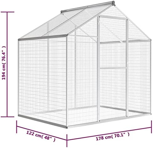 Видаксл надворешно птичарство мулти функции со покривна птица мала животинска куќа куќа кафез кутија алуминиум