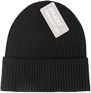 Zylioo Guessize XXL Beanie Cap со краток оброк, визир топла манжетна капа, голема капа за зимски часовник