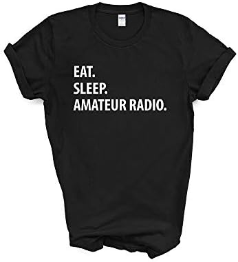 Сограѓани пријатели - аматерска радио маица, јадете спиење аматерски радио кошула женски подароци