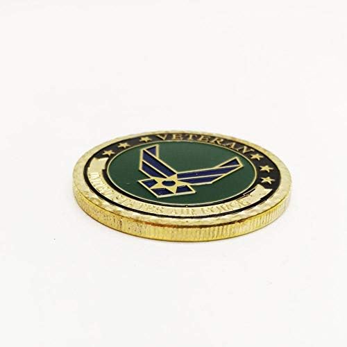Ветерански ветерани на Воздухопловните сили на Воздухопловните сили чест на честа храброст Колекционерска позлатена комеморативна монета предизвик монета