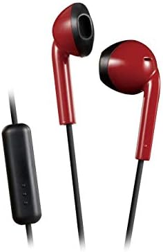 JVC HAF19MRBE Црвена црна потта за прскање на пот, жичен во слушалки за уво со микрофон и далечински управувач