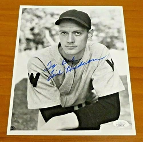 Сид Хадсон потпиша гроздобер бејзбол 8x10 фотографија со JSA COA - Автограмирани фотографии од MLB