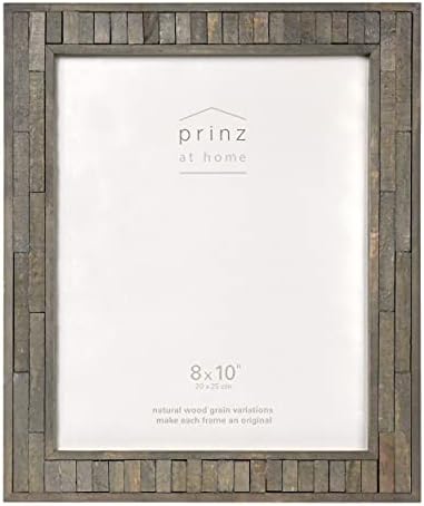 Prinz палета 8x10 Текстурирана рамка за слика на природно дрво, сива, 10,5 'x 12,5' x 1.2 ', сива