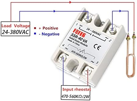 ESAAH 1PCS Solid State Relay SSR-10VA SSR-25VA SSR-40VA 10A 25A 40A RelAis регулатор 24-380VAC излез SSR