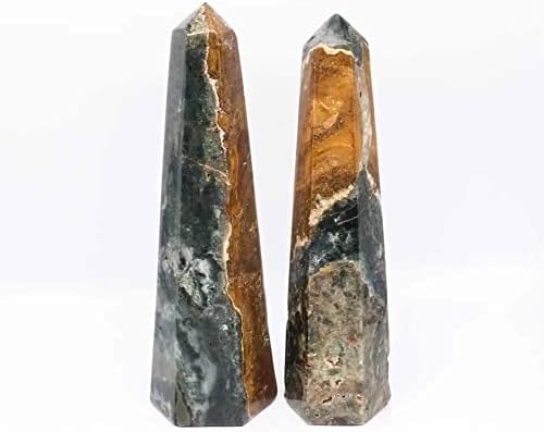 Tfecom Crystal Rough 1PC 500G-1600g Природно океан Јаспер кула стапче за кристално камен подарок за декорација погоден за домашни кристали