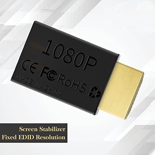 Furjosta HDMI Edid Emulator Passthrough Aluminum Fit Headlessekepeepe за видео сплитер прекинувач за проследување додаток на адаптер