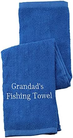Grandds риболов пешкир рибарски подарок lубител на риболов подарок украсен крпа со клип