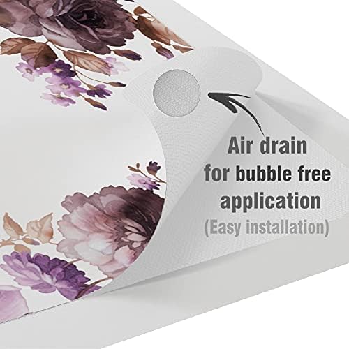 Cavka vinyl Decal Skin компатибилна за MacBook Pro 16 M1 Pro 14 2021 Air 13 M2 2022 Retina 2015 Mac 11 Mac 12 Design Floral прекрасни лисја Виолетова