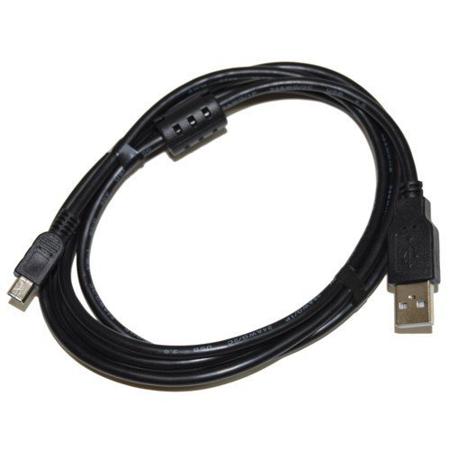 HQRP LONG 6FT USB до Mini USB кабел компатибилен со Sony Handycam DCR-SR42 DCR-SR42A DCR-SR45 DCR-SR46 камера