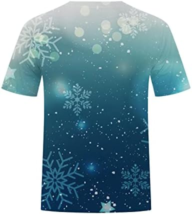 Men Sport Setright Christmas Print-Tracksuit Краток ракав Обичен маица врвови шорцеви костуми маички и кратки џемпери
