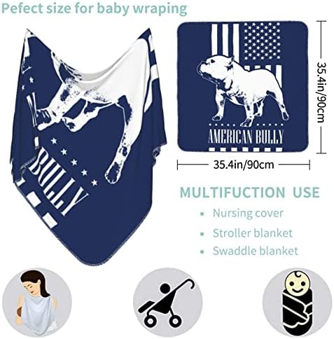 Американско знаме силеџиско бебе бебе кое прима ќебе за новороденчиња за новороденчиња, покриено дете, неутрално