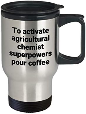 Земјоделска кригла за патување по хемичар - Смешна саркастична термичка изолирана не'рѓосувачки челик кафе кригла подарок