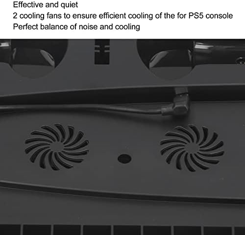 Јоидесу Вертикален Држач ЗА Ладење ЗА PS5 Конзола, Професионална Станица За Полнач Со Двоен Контролер со Решетка за Складирање Слушалки,Вентилатор За Ладилник На Ст