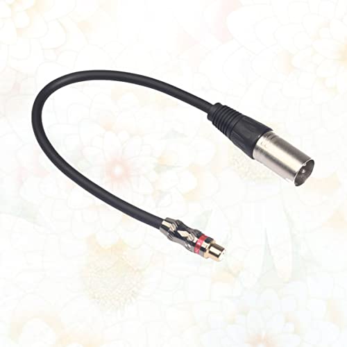 Кабел Milisten 2PCS Connectенски аудио звучник адаптер за засилувач на конвертор на микрофон XLR машки TRK- црна .М микрофон