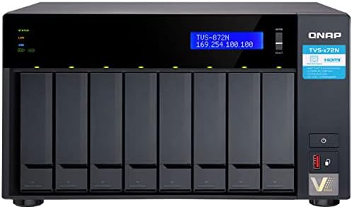 QNAP TVS-872N-I3-8G 8 Bay High-Performance 4K Hardware Transcoding NAS со Intel Core i3 и една порта 5 GBE