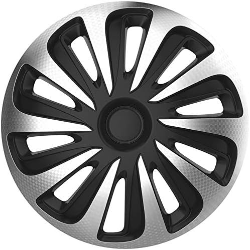 AutoStyle PP 5317SB Постави тркала Опфаќа калибар 17-инчен сребрен/црн изглед на јаглерод