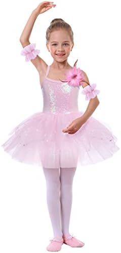Ибаком балет леотарски фустан за девојки балерина облеки сјајни секвенци танцуваат туту фустан гимнастички летоарди фустан
