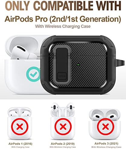 Коаичи За Airpods Pro Случај, Полно Тело Ултра-Тврд Школка Заштитен Капак Со Заклучување, Моќна Заштита Капка, Добро Изградена Случај Наменета