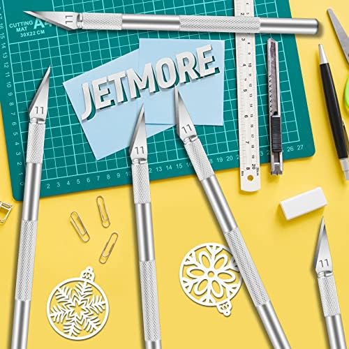 Jetmore 10 пакет токно нож, не'рѓосувачки челик точен нож, комплет за нож за ножеви со остри прецизно хоби за резба на тиква, DIY,