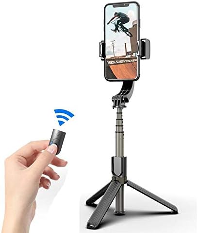 Штанд со боксер и монтирање компатибилен со vivo y20s - gimbal selfiepod, Selfie Stick Extendable Video Gimbal стабилизатор за Vivo Y20s - etет Црно