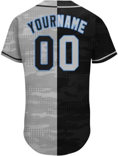 Камуфлажа на обичај бејзбол дрес за печатење Персонализирано име на тимот и копче за брои надолу со кошули Бејзбол мекобол униформа