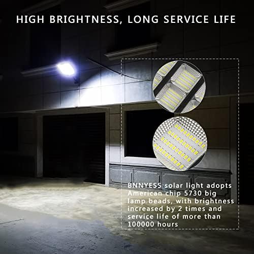 Сончева улична светлина на отворено, 800 LED соларни LED LED безбедносни светла за поплави Сензор за движење, IP66 водоотпорен
