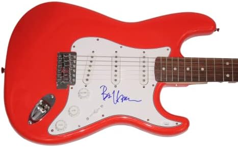 Бен Харпер потпиша автограм со целосна големина црвена фендер Стратокастер Електрична гитара w/ Jamesејмс Спенс ЈСА автентикација