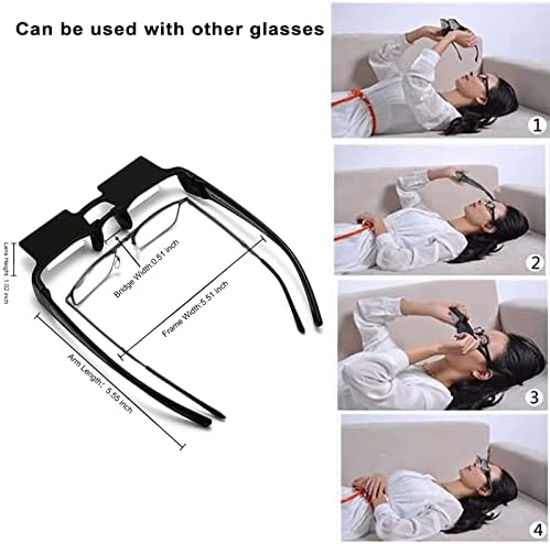 OKCSC нови ажурирани очила за читање лежејќи по кревет светло перископ очила за гледање на ТВ очила призма очила мрзливи очила