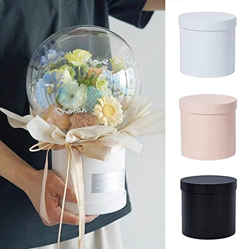 Тркалезна цветна кутија, кутии за подароци за аранжмани за луксузни цвеќиња и подароци со цветна кутија со капаци за кутии за