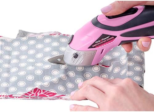 Електрични занаетчиски ножици со розова моќност со две резервни сечила за замена