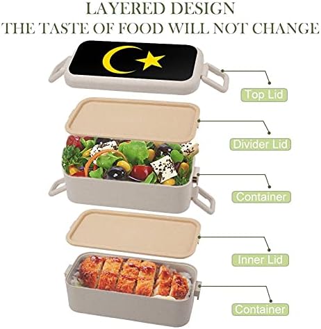 Грб На Либија Кутија За Ручек Бенто 2 Контејнери За Складирање Храна Со Лажица И Вилушка