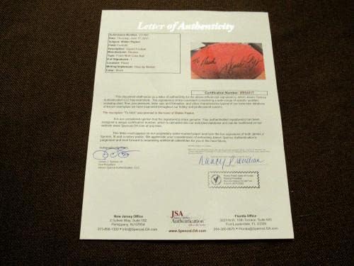 Волтер Пејтон Чикаго мечки HOF потпишан автоматски Reuters VTG Mini Football JSA Letter - NFL автограмираше разни предмети