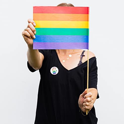 24 парчиња иглички за гордост на виножито со знаме на виножито, ЛГБТ лапел иглички брош лезбејски гордост пин бисексуални копчиња за значка на гордоста, иглички за р