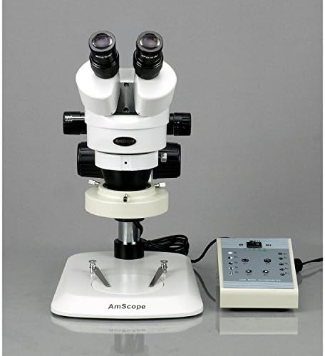 Amscope SM-1BNX-80am Професионални Бинокуларни Стерео Зум Микроскоп, WH10x Окулари, 3.5 X-45X Зголемување, 0.7 X-4.5 X Зум Цел, 80-СИЈАЛИЦА